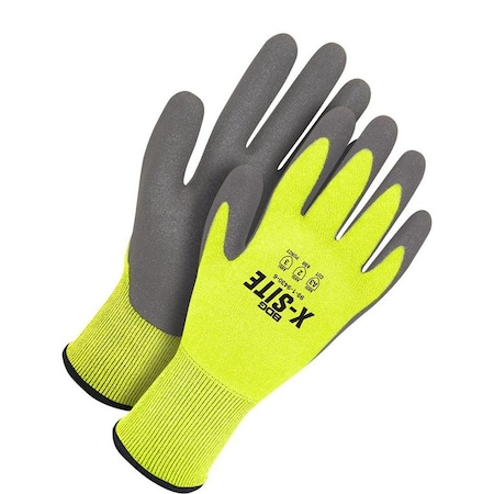 21 Gauge Hi-Viz Yellow Seamless Knit With Grey PU Coating, Shrink Wrapped, Size X2L (11)